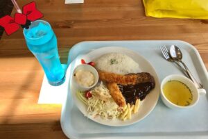 名探偵コナンスカッシュとハンバーグ＆海老フライプレート