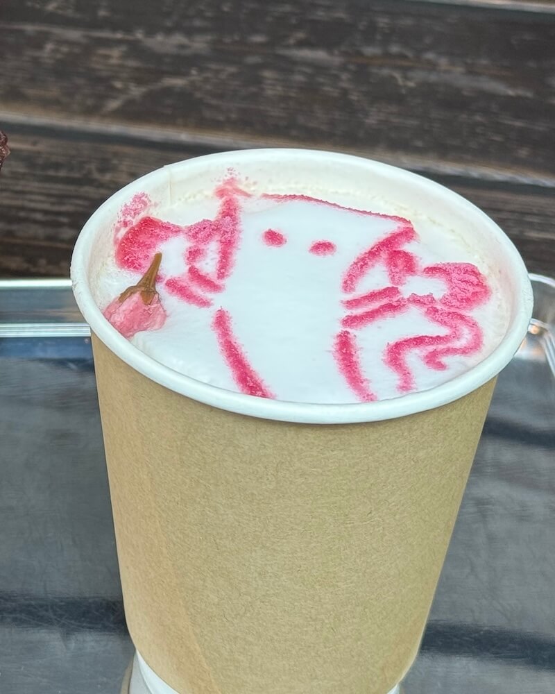 ゲゲゲ桜ラテ