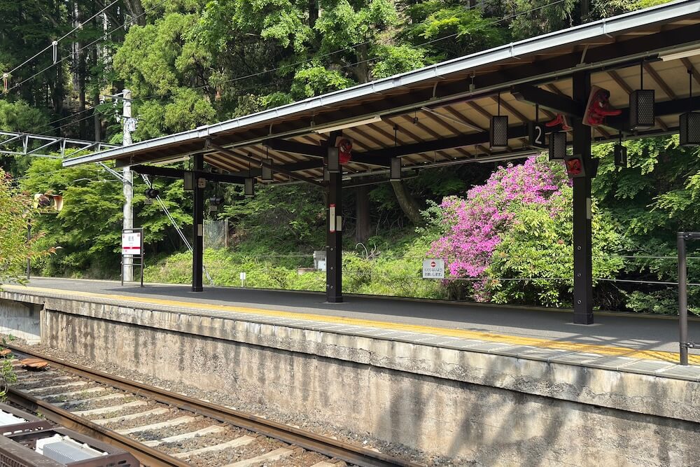 鞍馬駅ホーム