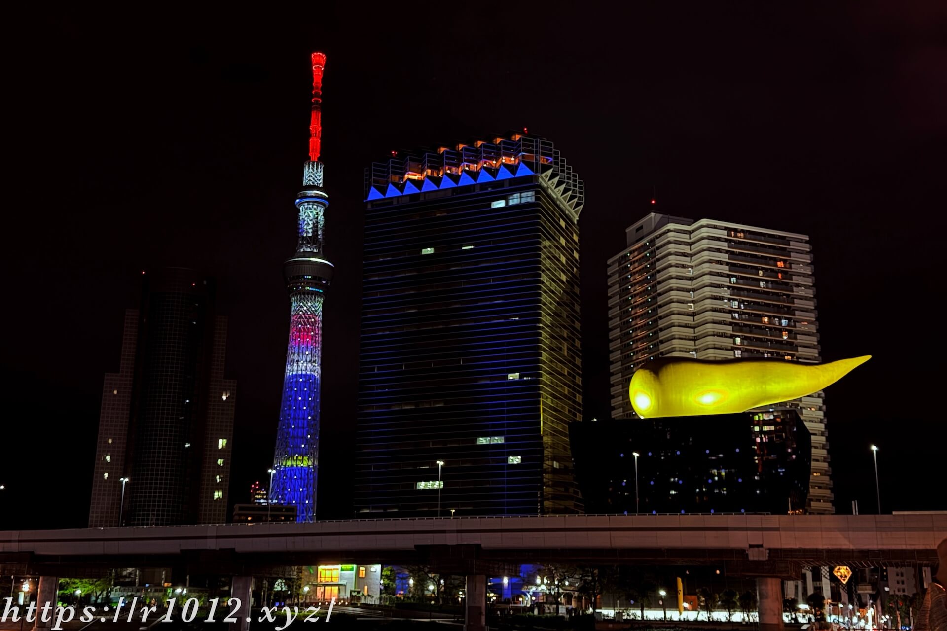 スカイツリー コナンライティング アサヒビールタワー
