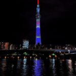 スカイツリー コナンライティング 隅田川
