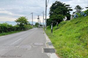 ティーショップ夕日前の道