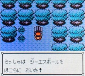 ジーエスボールをほこらにおいた！