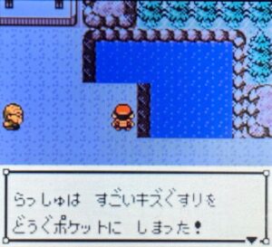 おどりばの上にある水場の角